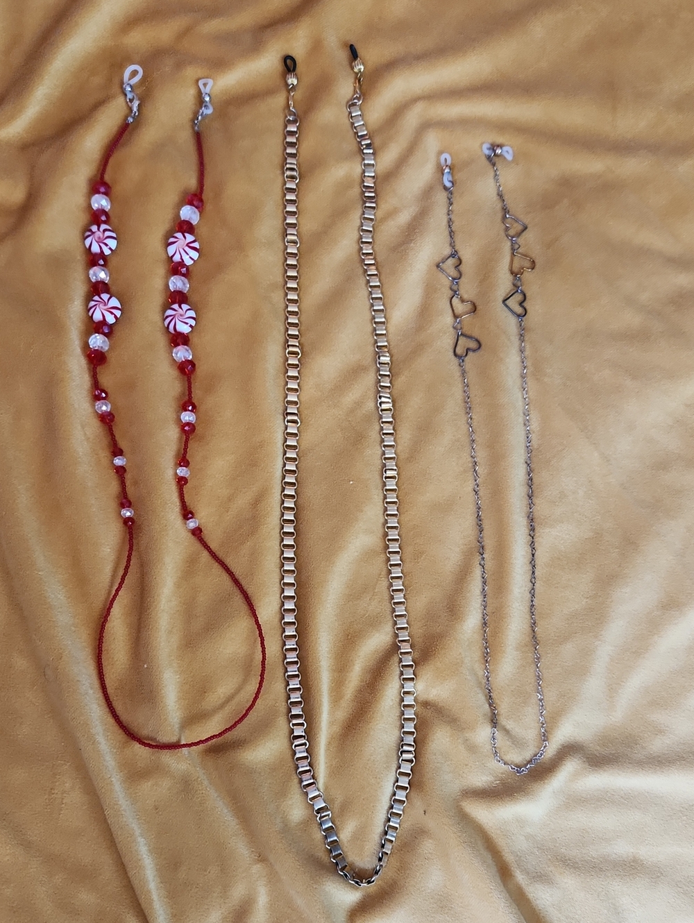 Women's Glasses Sunglasses Eyewear Chain Set Of 3 Vintage Handmade